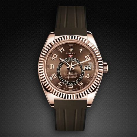 rolex brown rubber strap|rolex rubber strap original.